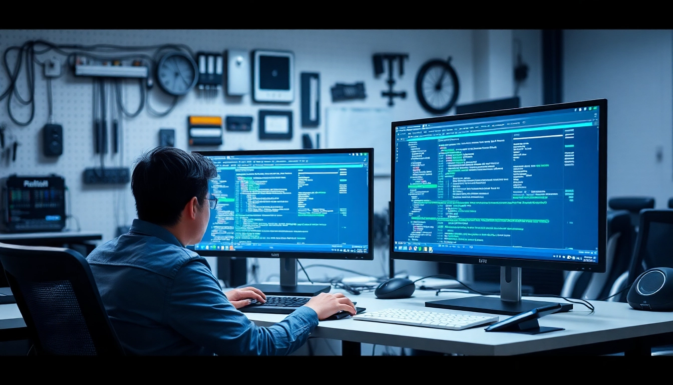 Enhance efficiency with a test automation tool displayed in a modern professional workspace.