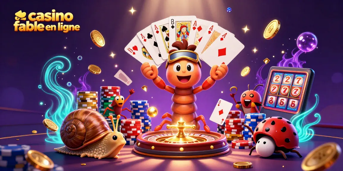 Jouez à des jeux de hasard dans ce casino fiable en ligne avec un croupier millipède coloré.
