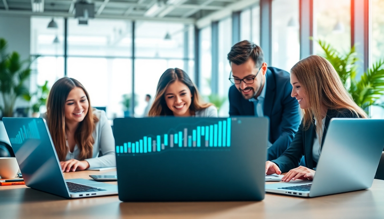Enhance your strategy with google ads edmonton team collaborating in a modern workspace.