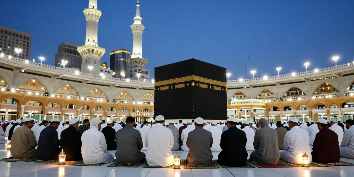 An inspiring umroh Itikaf travel guide with breathtaking views of Masjidil Haram, showcasing an unforgettable tourism experience.