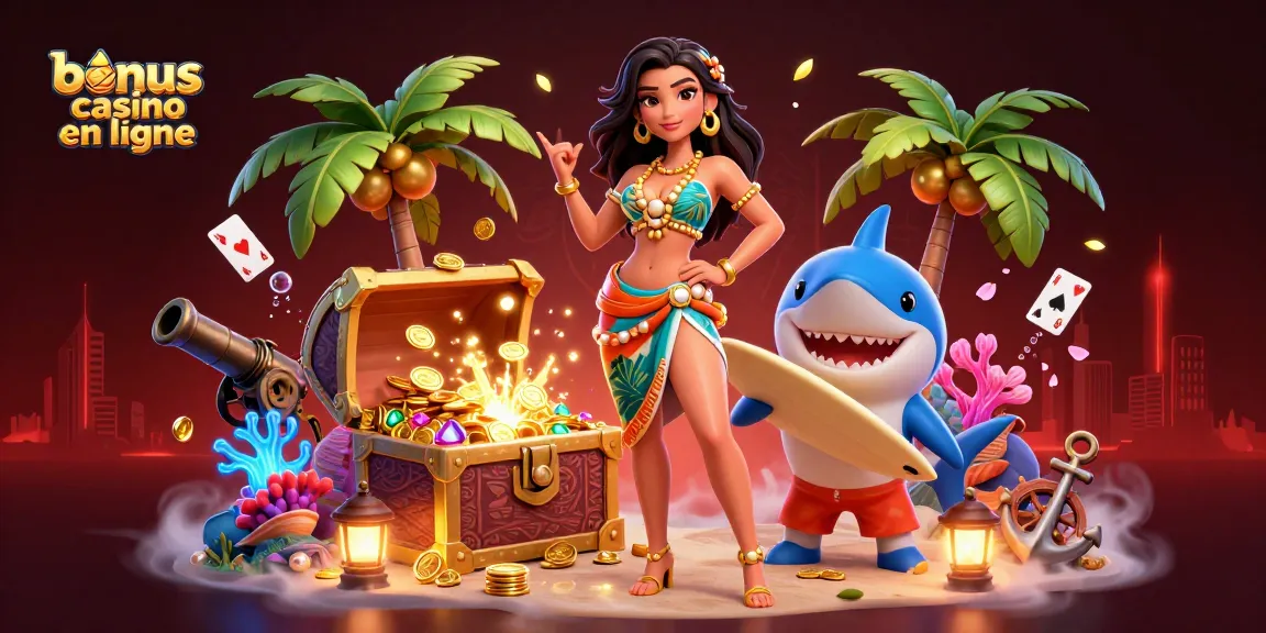 Participez à un gameplay palpitant avec des bonus passionnants au bonus casino en ligne, mettant en vedette des pièces d'or scintillantes.
