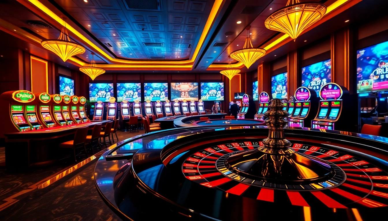 Engaging players at ev882.sa.com in an exciting casino scene with poker chips and roulette action.