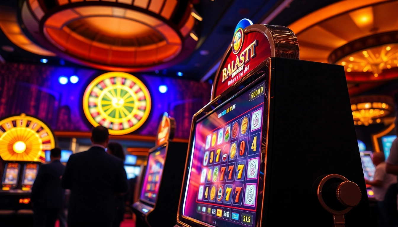 Bermain slot deposit pulsa di kasino mewah dengan mesin slot yang beragam dan suasana yang mendebarkan.