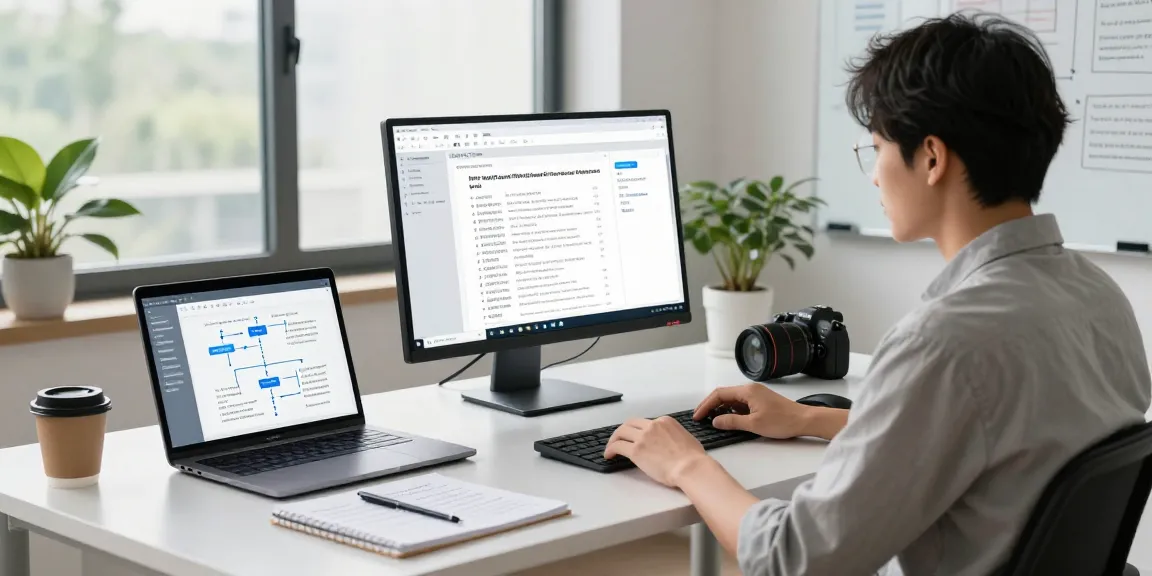Data analyst verifying PDFs with AI technology to detect fraud in pdf documents in a modern office.
