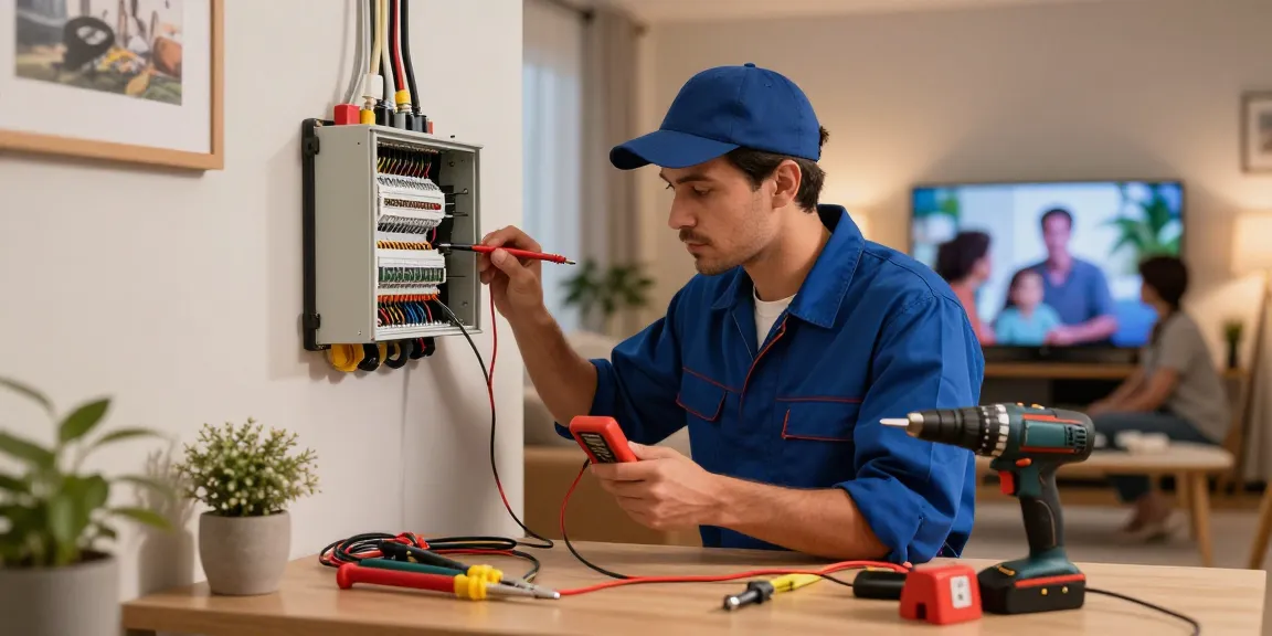 24 hour electrician in Birmingham providing reliable electrical service in a cozy home environment
