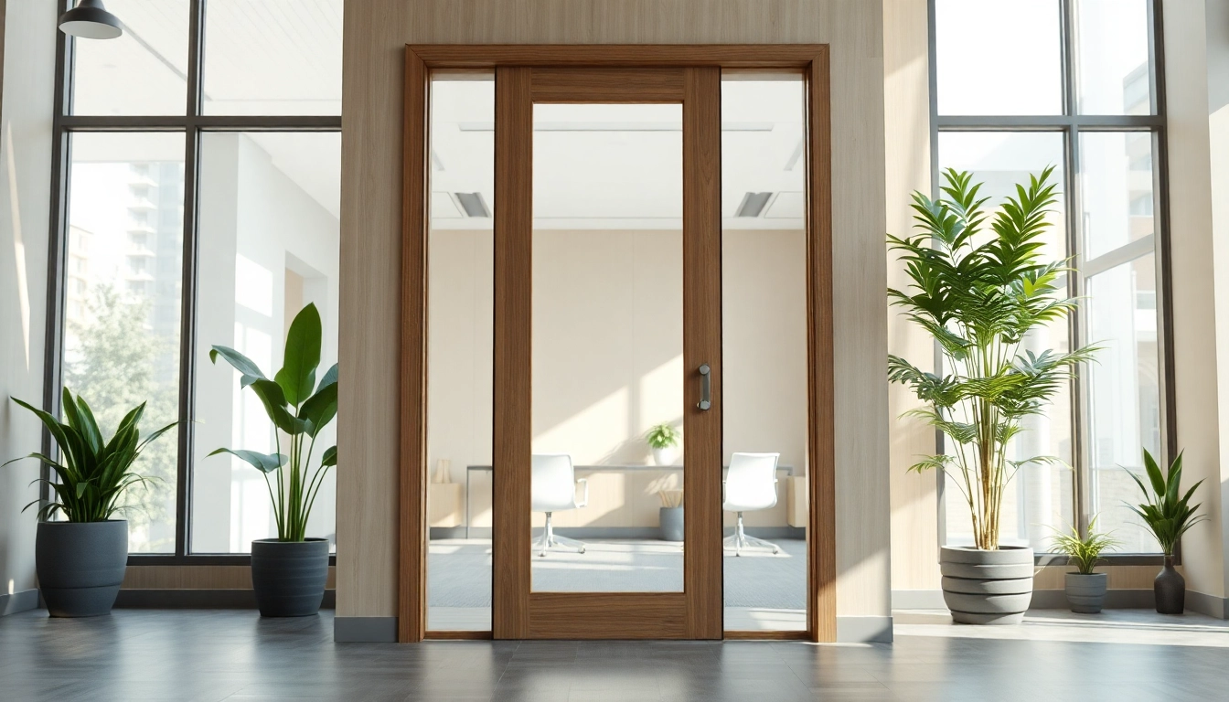 Enhance your space with a stylish single leaf swing door, featuring a modern design and inviting aesthetic.