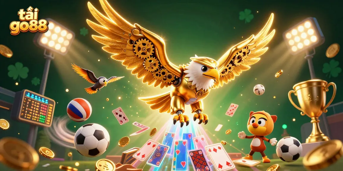 Join the excitement and tải go88 with an engaging 3D illustration of dynamic gambling elements.