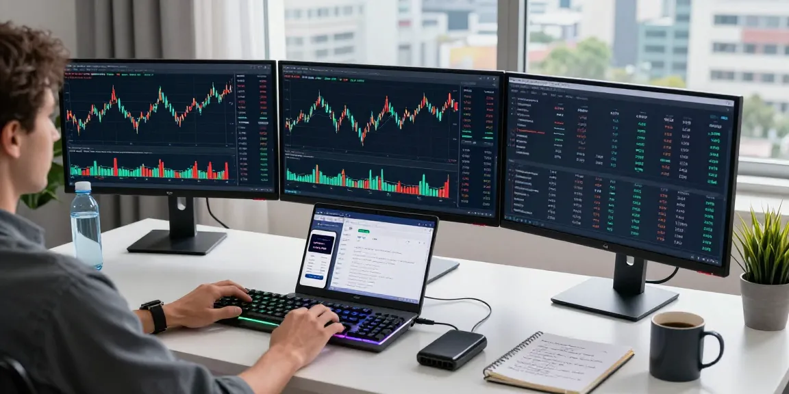 bitcoin mining contract explained in a modern crypto trading setup with digital wallets and trading charts.