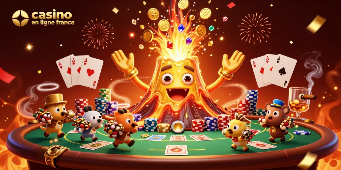 Jouez avec le volcan doré dans un casino en ligne France, rempli de trésors et d'excitation.