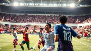 스포츠중계의 흥미로운 현장을 보여주는 선수들의 행동을 포착한 장면