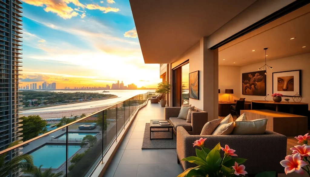 Stunning condo for rent pattaya with panoramic views of the beach and skyline.