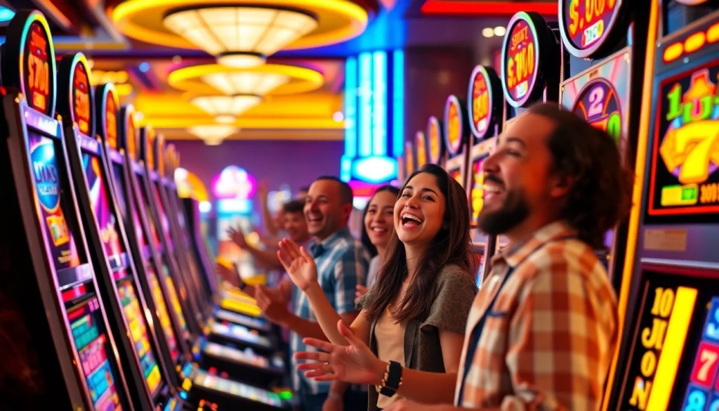 Menggali peluang pada link slot gacor dengan para pemain bahagia merayakan kemenangan mereka.