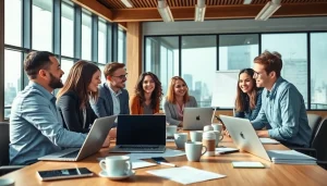 Engaging team discussion at https://uu88.how/ showcasing collaboration and productivity.