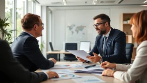 카드 한도 현금화 방법에 대해 금융 상담사와 이야기하는 모습