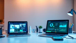 Engaging display of plexatalk interface on digital devices, showcasing modern communication tools.