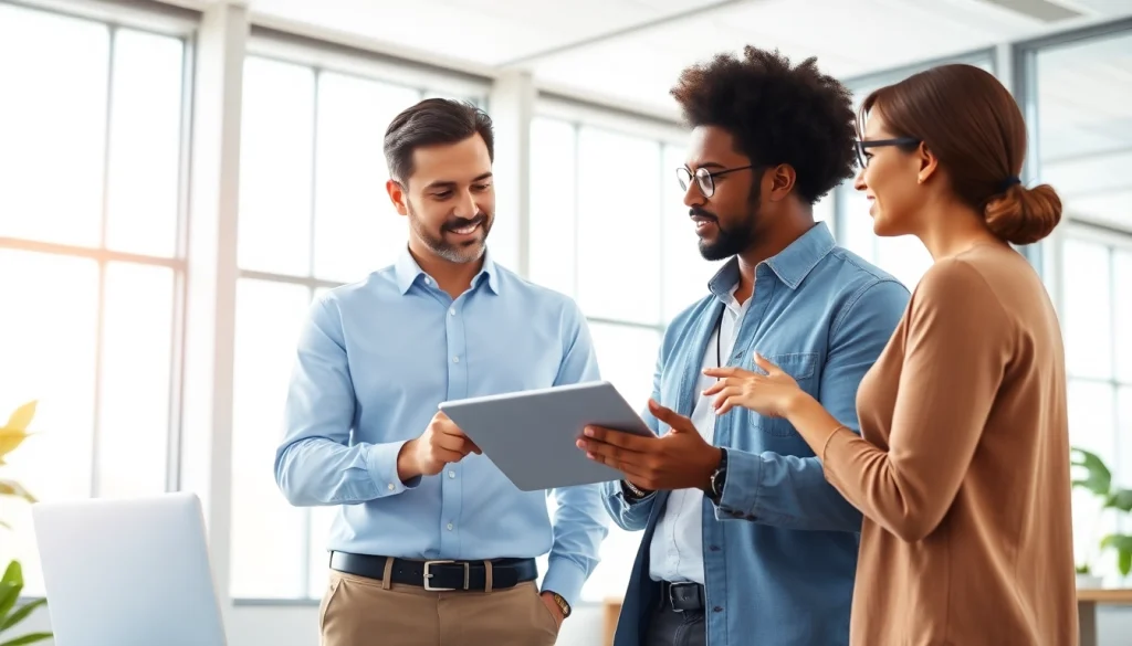 Engaging wealth management San Antonio consultation between a financial advisor and clients.