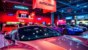Experience the excitement of the Auto Cars Show with vibrant car displays and enthusiastic crowds.