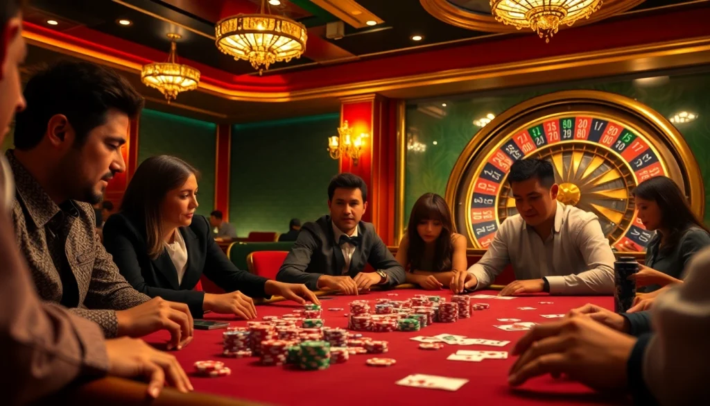 Experience the thrill of winning with mm88 while enjoying a lively poker game adorned with vibrant chips and cards.