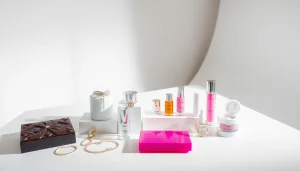 Professional product photography by a photographer in Milan showcasing styled cosmetics and jewelry