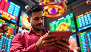 Menggali togel online dengan antusias di sebuah kasino digital modern.