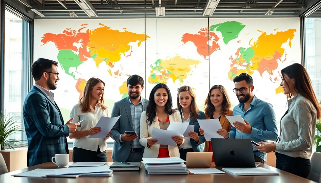 Enhance your language skills at https://www.elitetranslingo.com with collaborative linguists in a vibrant office.