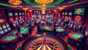 Experience the thrill at https://xx88.bar/ with a lively casino scene featuring roulette tables and enthusiastic players.