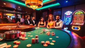 Players strategizing at a vibrant poker table, enhancing their experience at https://s88.works/.