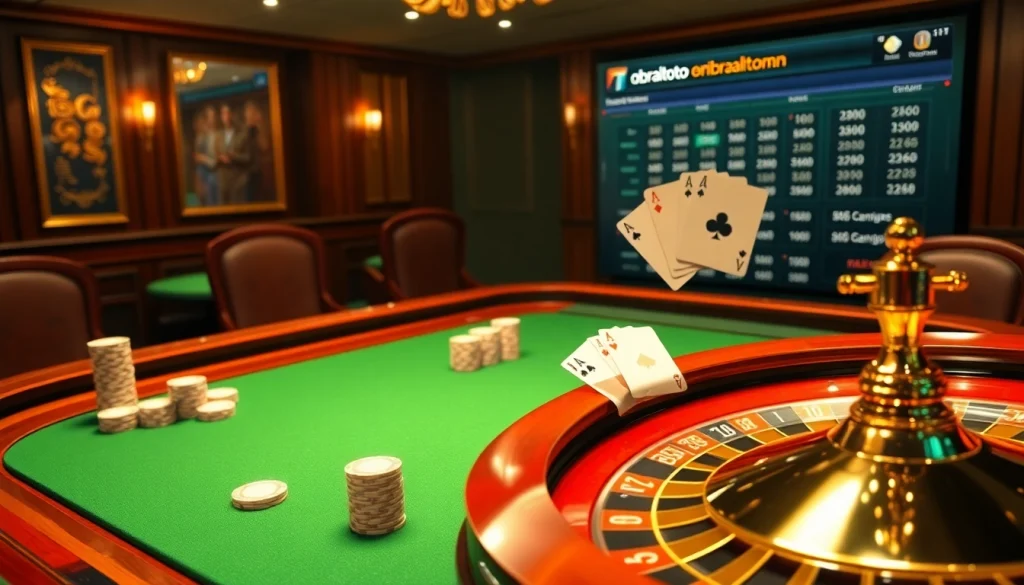 Ikut serta dalam poker berisiko tinggi dengan obraltoto di meja kasino mewah yang menampilkan dekorasi kaya dan warna-warna cerah.