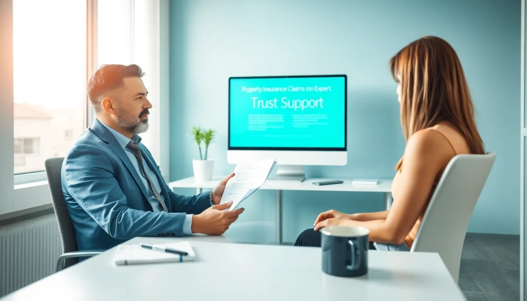 Learn about Property Insurance Claims through a professional consultation in a modern office.