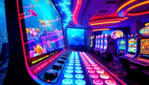 Bắn cá đổi thưởng 2025 features vibrant underwater scenes with animated fish and engaging gambling elements.