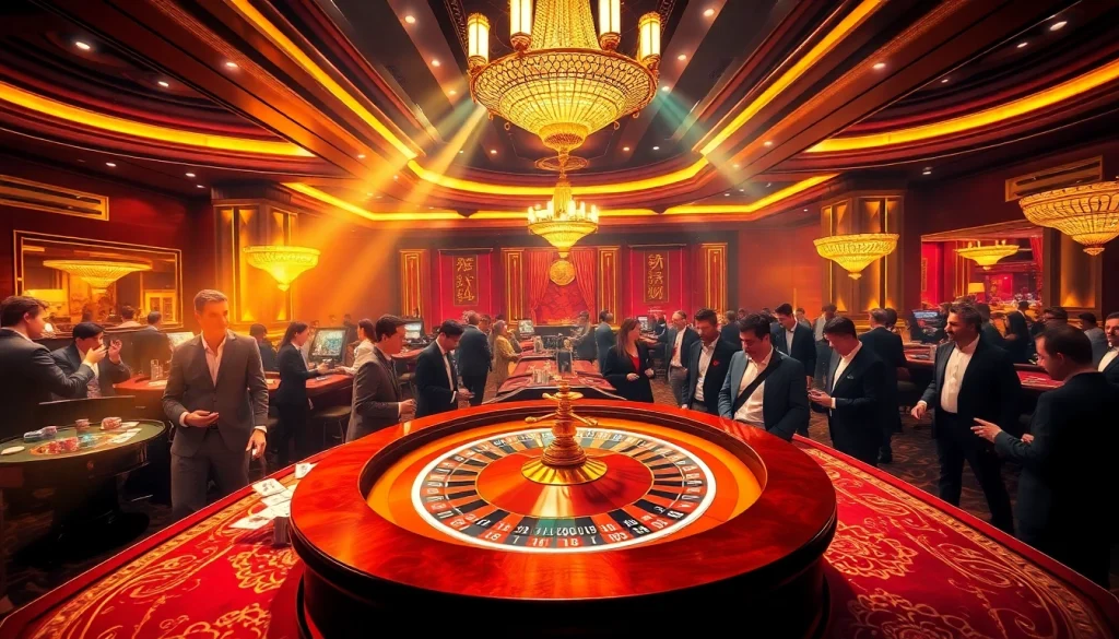 Nohu-themed roulette table filled with excitement at a luxurious casino.