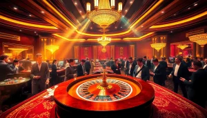 Nohu-themed roulette table filled with excitement at a luxurious casino.