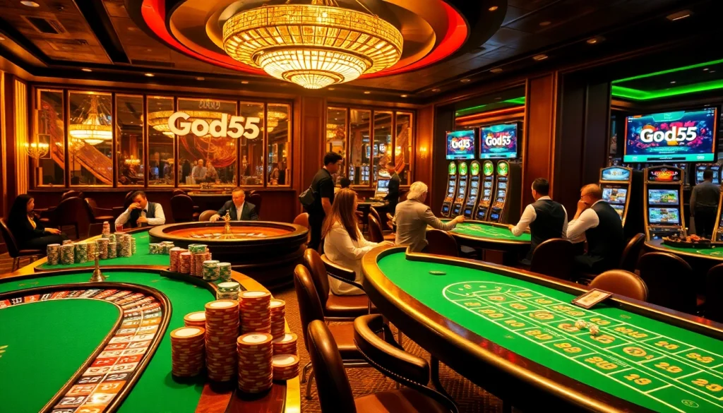Experience the thrill of god55 casino with vibrant games, luxurious tables, and high-stakes excitement.