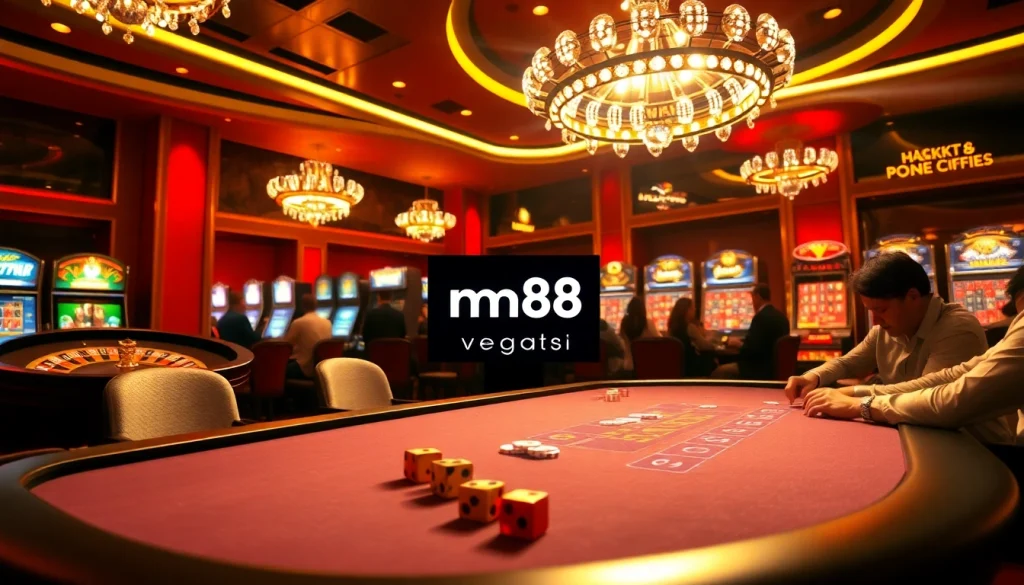 Betting excitement unfolds at https://mm88.vegas/ with players enjoying poker and vibrant casino visuals.