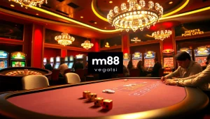 Betting excitement unfolds at https://mm88.vegas/ with players enjoying poker and vibrant casino visuals.