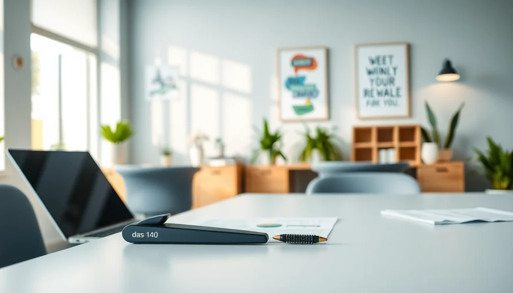 Utilize the das 140 tool effectively in a bright and modern office workspace.