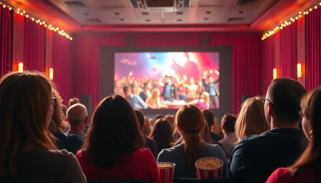 ดูหนังในบรรยากาศที่ใกล้ชิดกับผู้ชมที่มีความสนุกสนาน