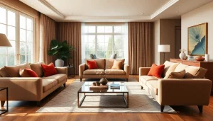 Bekijk kunst leer meubels in een prachtig ingerichte woonkamer met stijl en comfort.