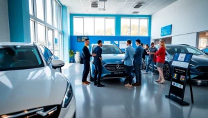 Chirie auto Moldova: Modern car rental office in Chișinău showcasing sleek vehicles and friendly staff.