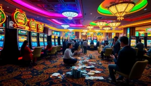 Celebrate thrilling gameplay at Slot Online Terpercaya with vibrant machines and enthusiastic players.