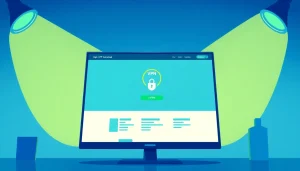 Free VPN download interface displayed on a computer screen, illustrating safe installation steps.