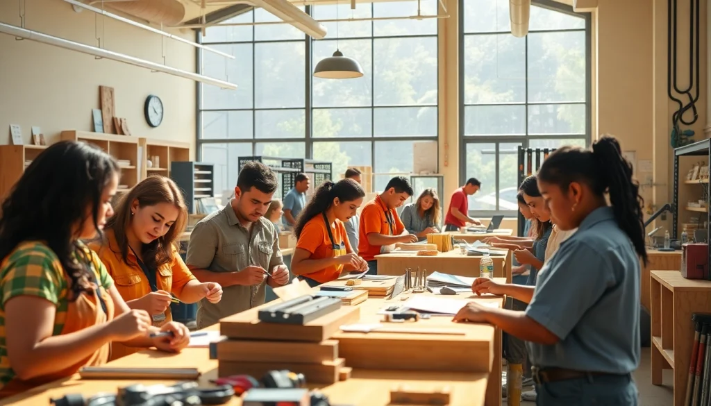 Engaged students learning practical skills in hawaii trade schools environment.