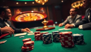 Experience the excitement of 7m cn live betting at a luxurious casino poker table.