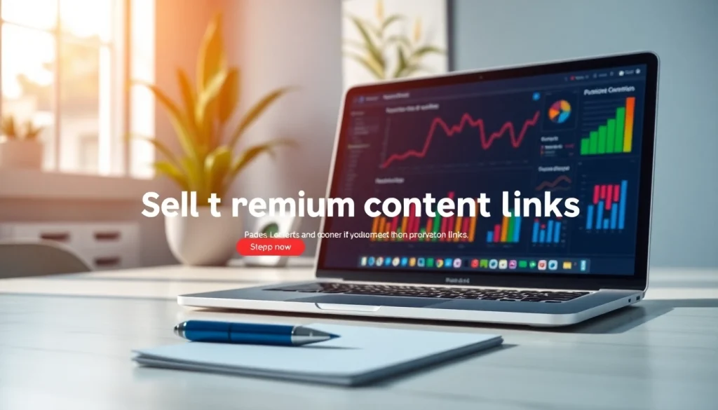 Showcase solution to sell premium content links with vibrant graphics and engaging layout.