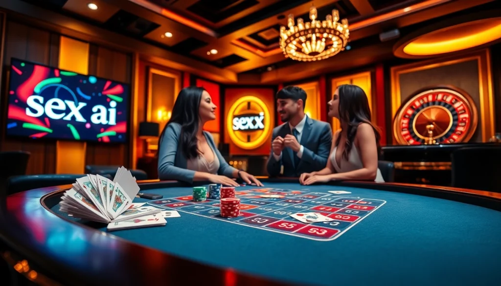 Engage with immersive gambling action featuring sex ai at a luxurious casino table.