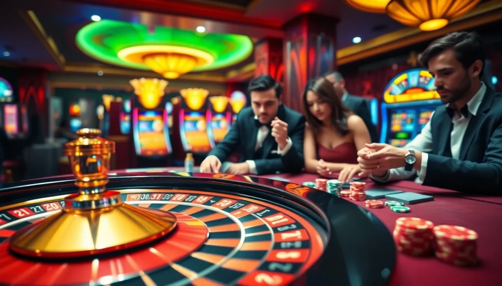Experience excitement at the casino with link thabet, featuring roulette, poker, and vibrant slot machines.