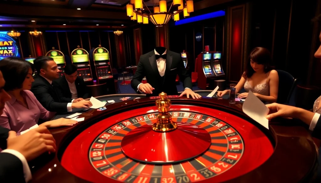 Engaging in high-stakes roulette at a luxurious casino showcasing elements of the hidden wiki.