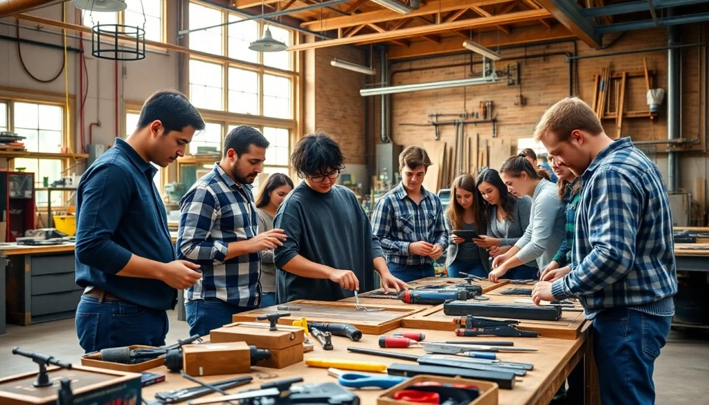 Discover aspiring professionals in a trade school in Tennessee engaged in hands-on training.