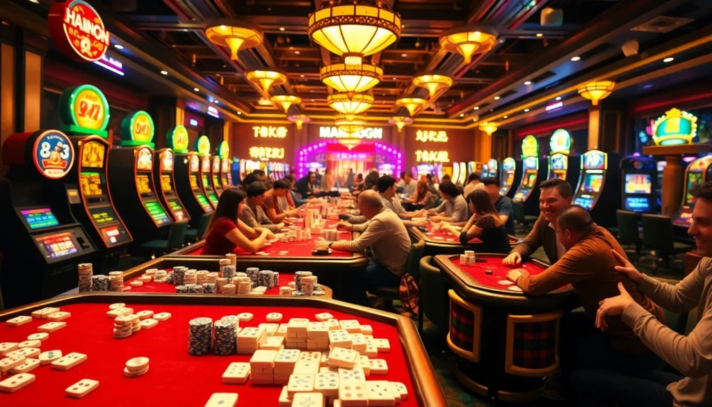 Experience the excitement of Mahjong Ways 2 with players immersed in thrilling casino gameplay.