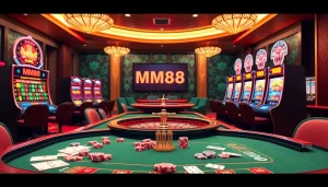 Experience the thrill of MM88 casino gaming with vibrant tables and exciting slot machines.